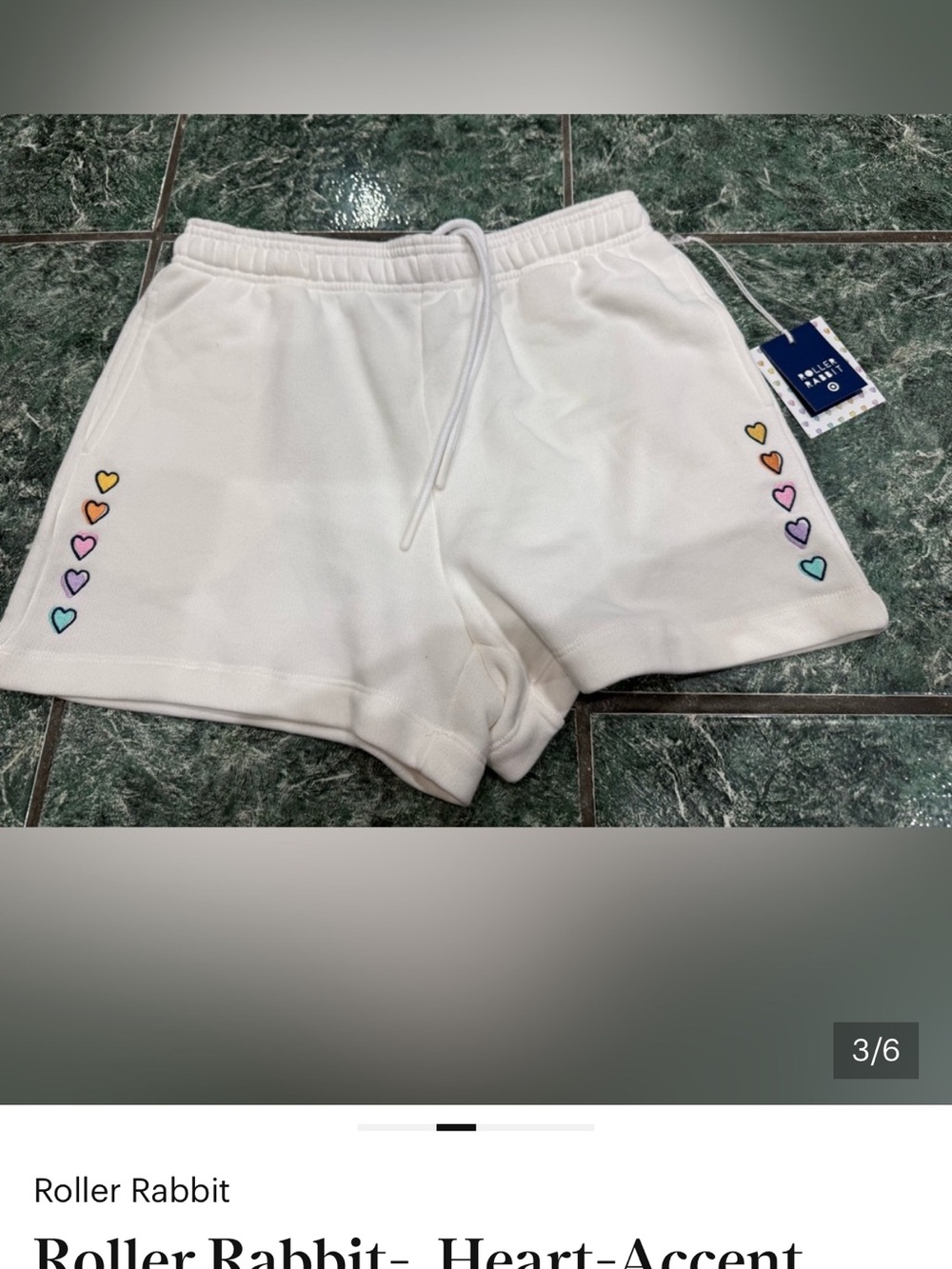 Roller Rabbit- Heart-Accent Women's Lounge Shorts size M NWT - Picture 4 of 4